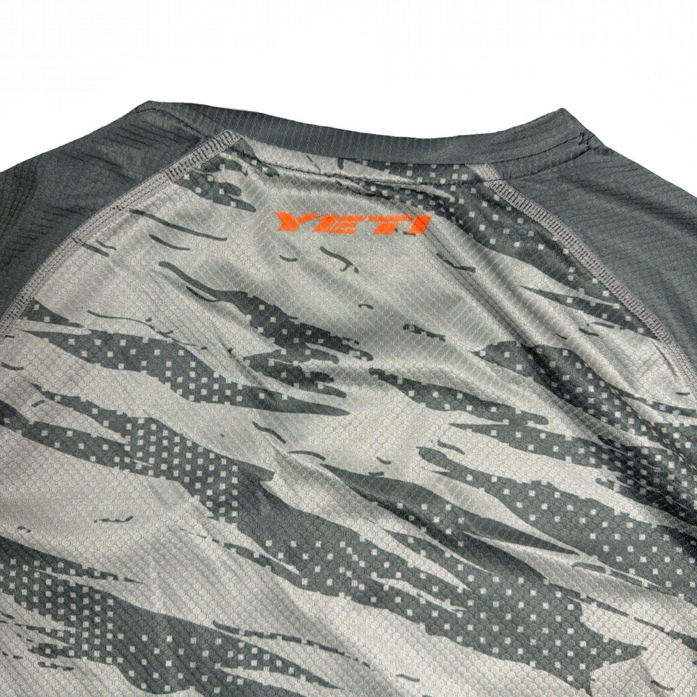 Yeti Cycles MTB Jersey Mens Large Sage Green Tiger Stripe Camo Trail Cycling Tee - Picture 6 of 12